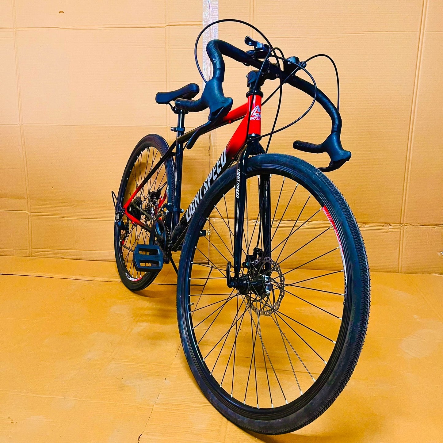 Road bike cycle 21 gear dual disk break band handle