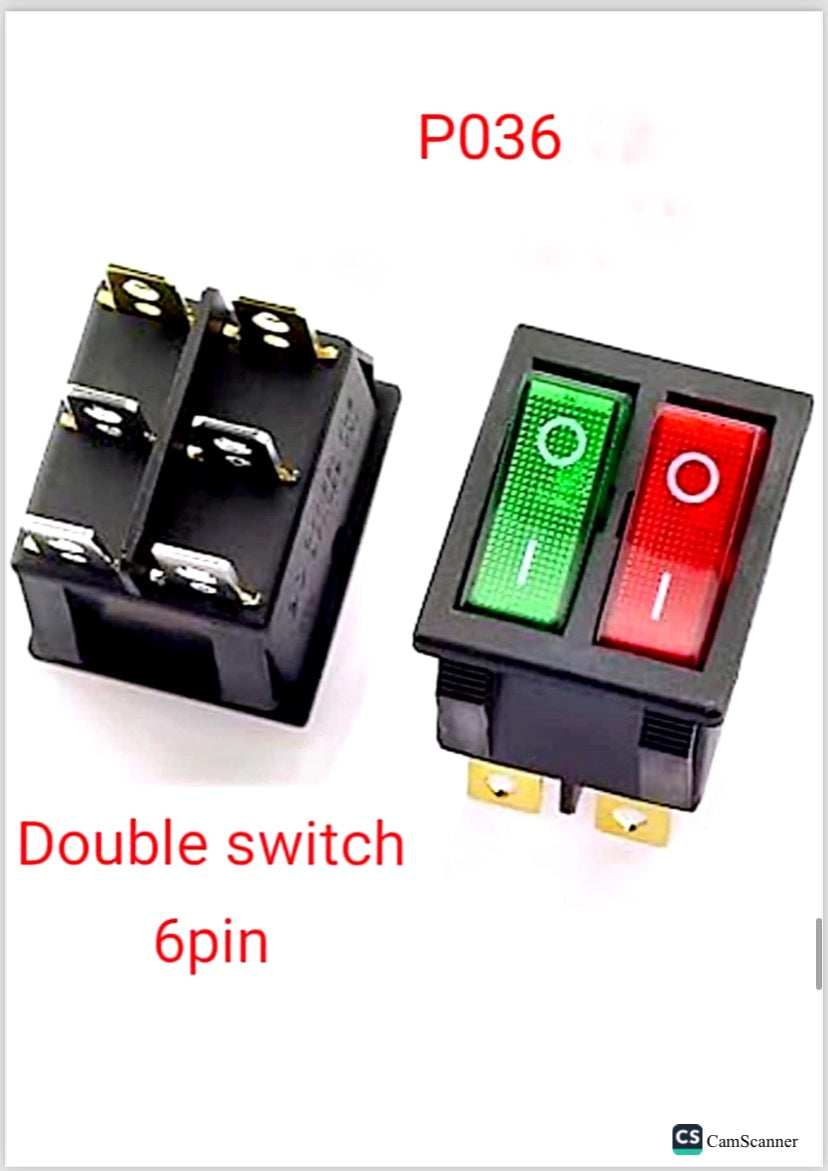 Double switch 6pin