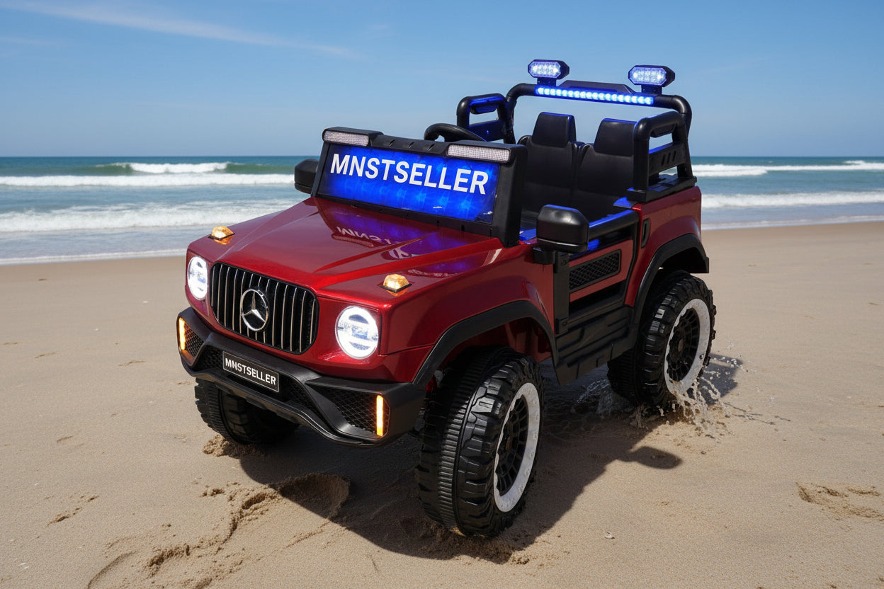 24cj jeep j999 mercedes tyre light 4 by 4 red