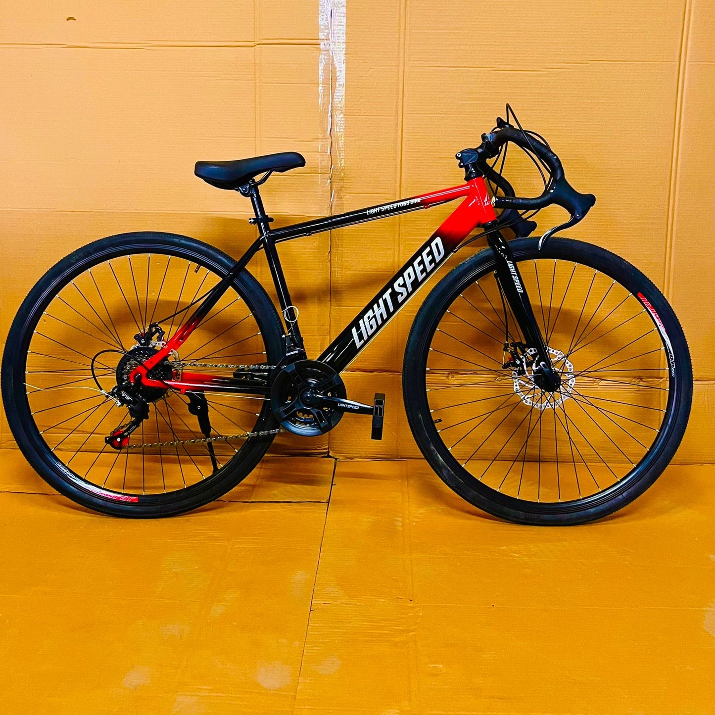 Road bike cycle 21 gear dual disk break band handle