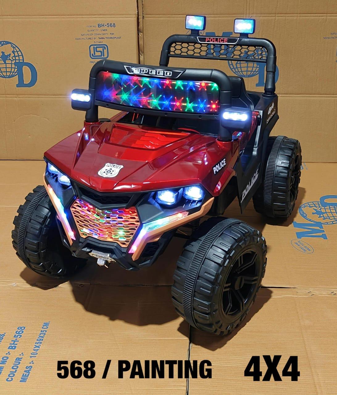 Front light jeep 24v 4 by 4 ride on car rechargable battery operated