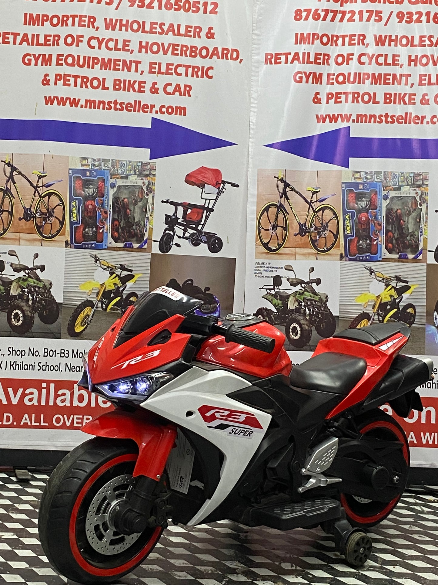R3 super bike 2 to 4 years 12V mnstseller