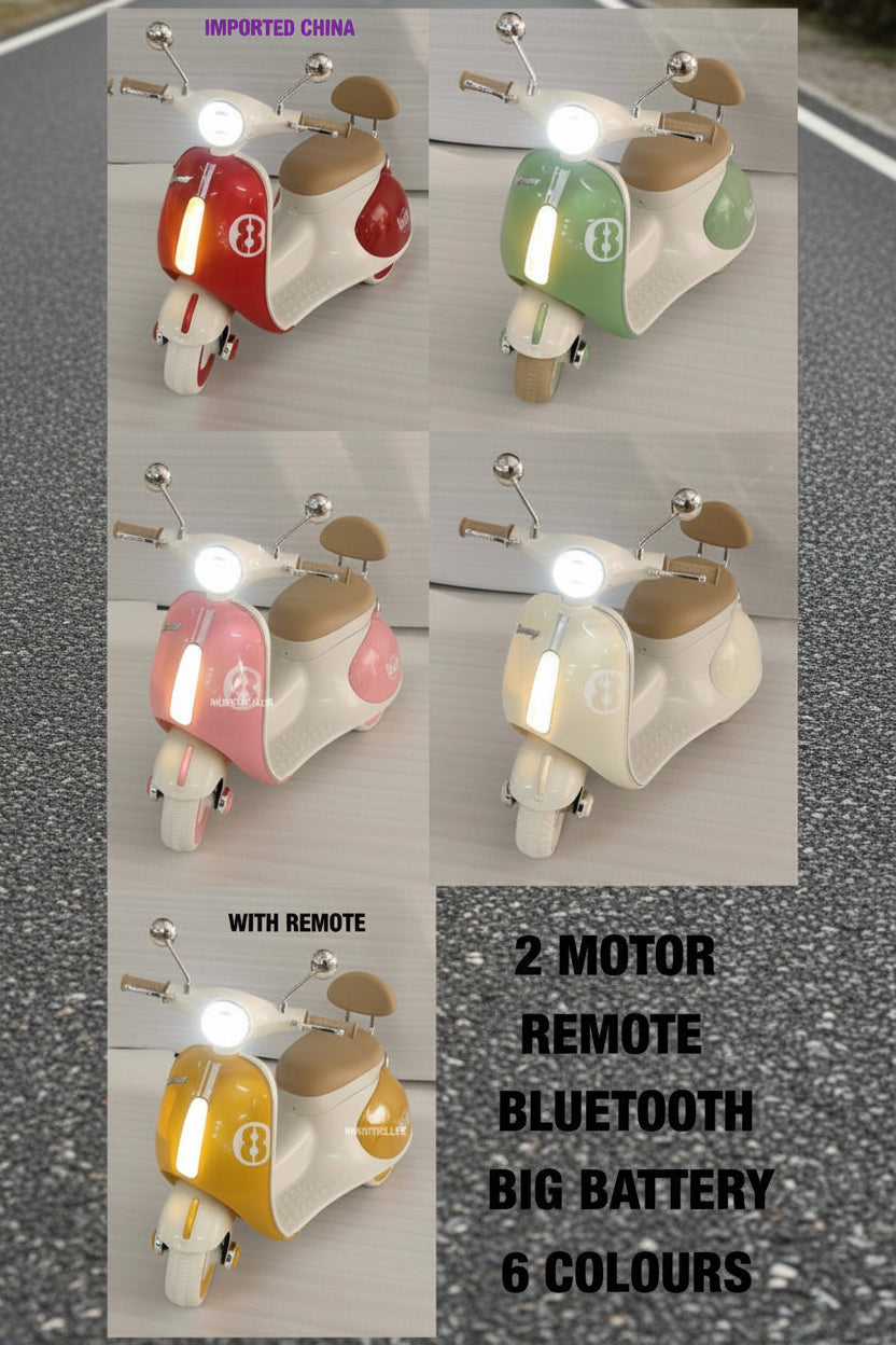 1388 original china packing vespa with remote 12v kids ride on battery operated bike