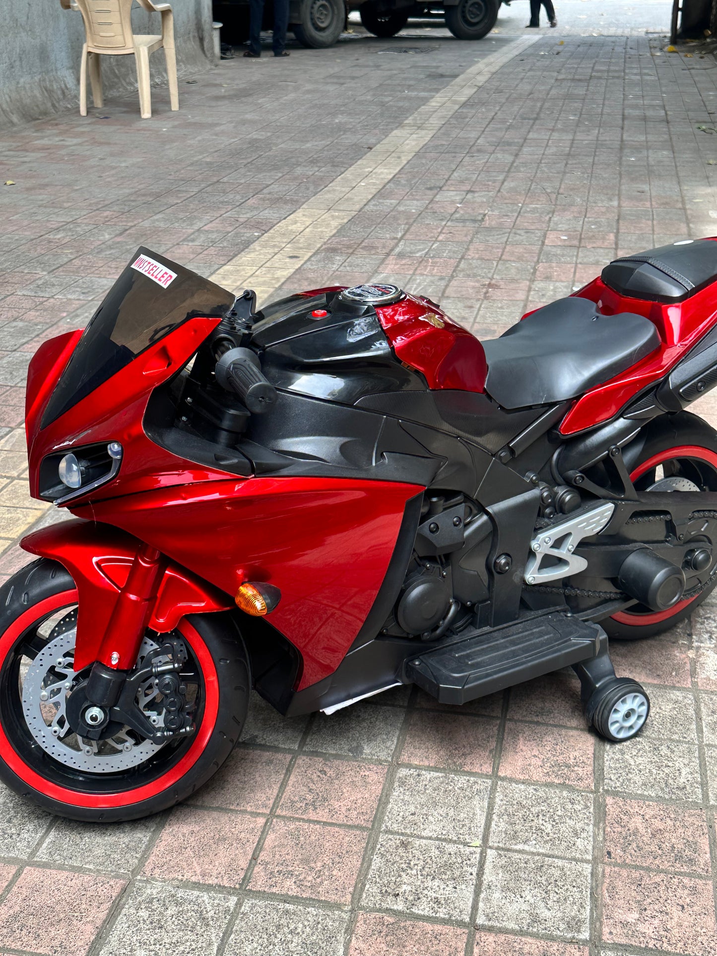 R1 bike 12v imported frame replica license version tyre light hand accelerator