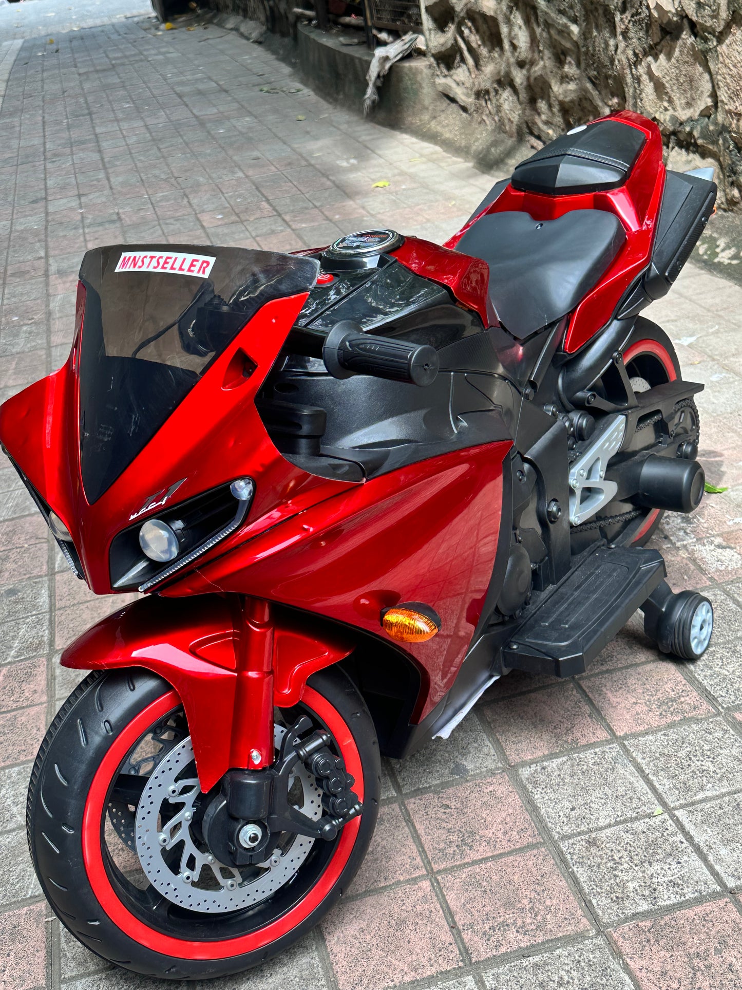 R1 bike 12v imported frame replica license version tyre light hand accelerator