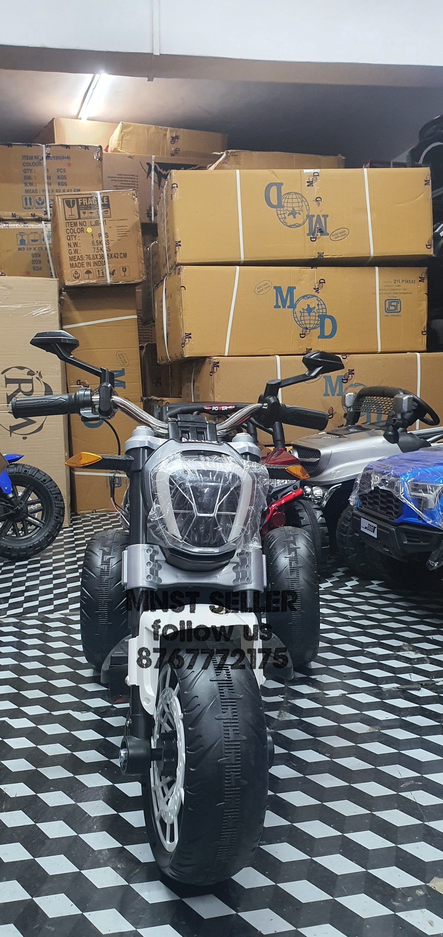 Kidz Auto Battery Operated Ride On YM6 Bike - Yellow