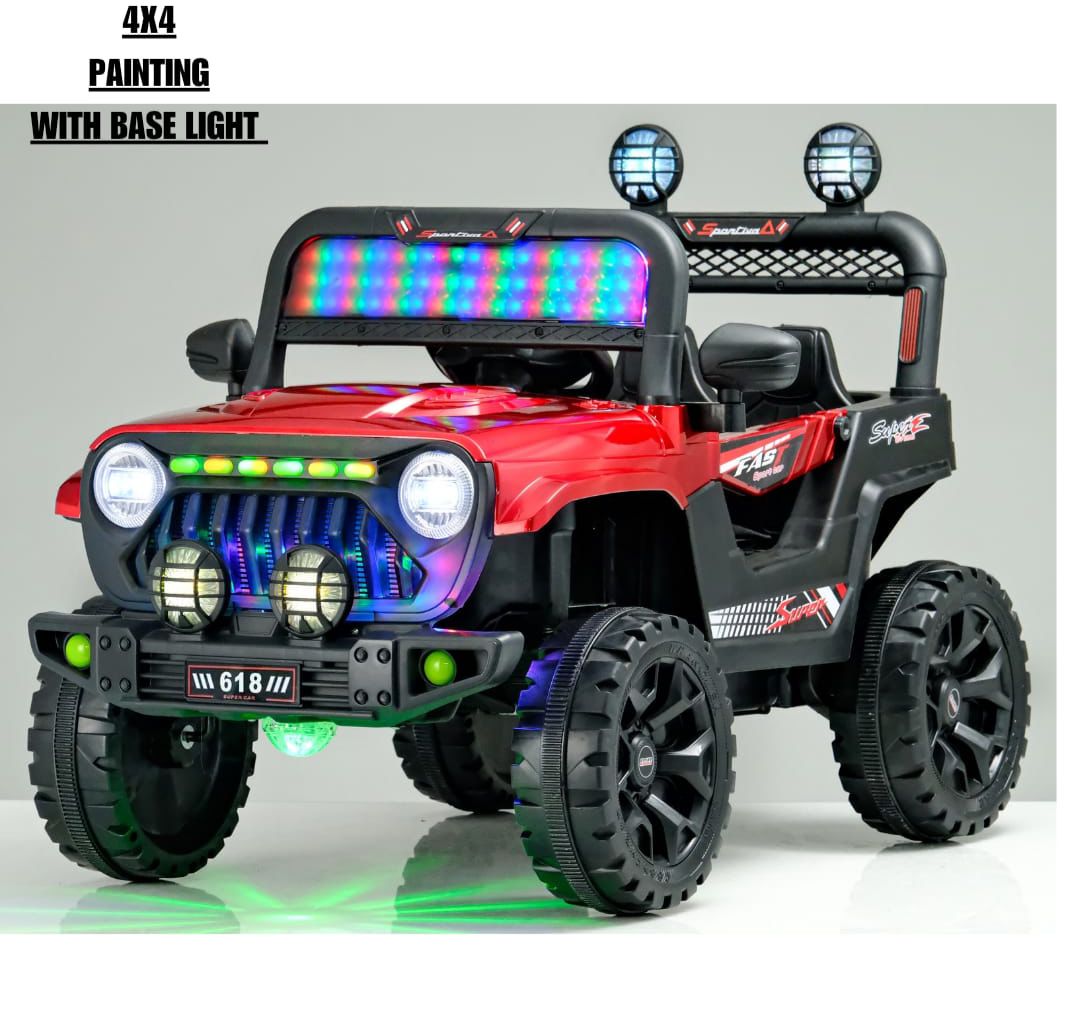Thar new look jeep 24v 4 by 4 ride on car rechargable battery operated