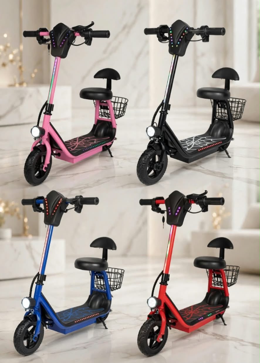 New Small 24 v school Electric Scooter Launched Equipped with 8-Inch Lithium Battery and Exquisite Basket Suitable for Both Adults and Teenagers
