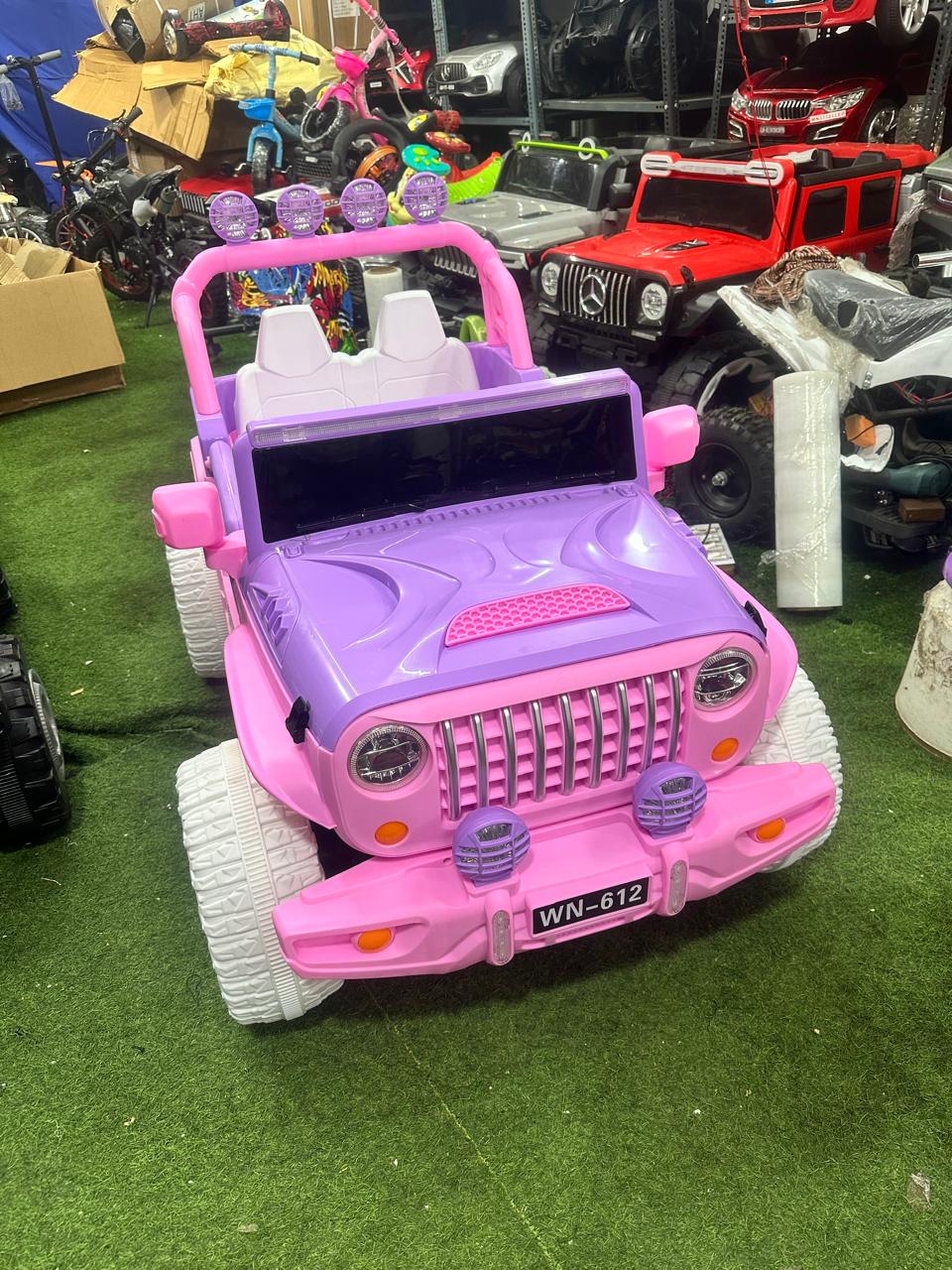 pink jeep 24v 4 by 4 ride on car with bonut open wn502n b