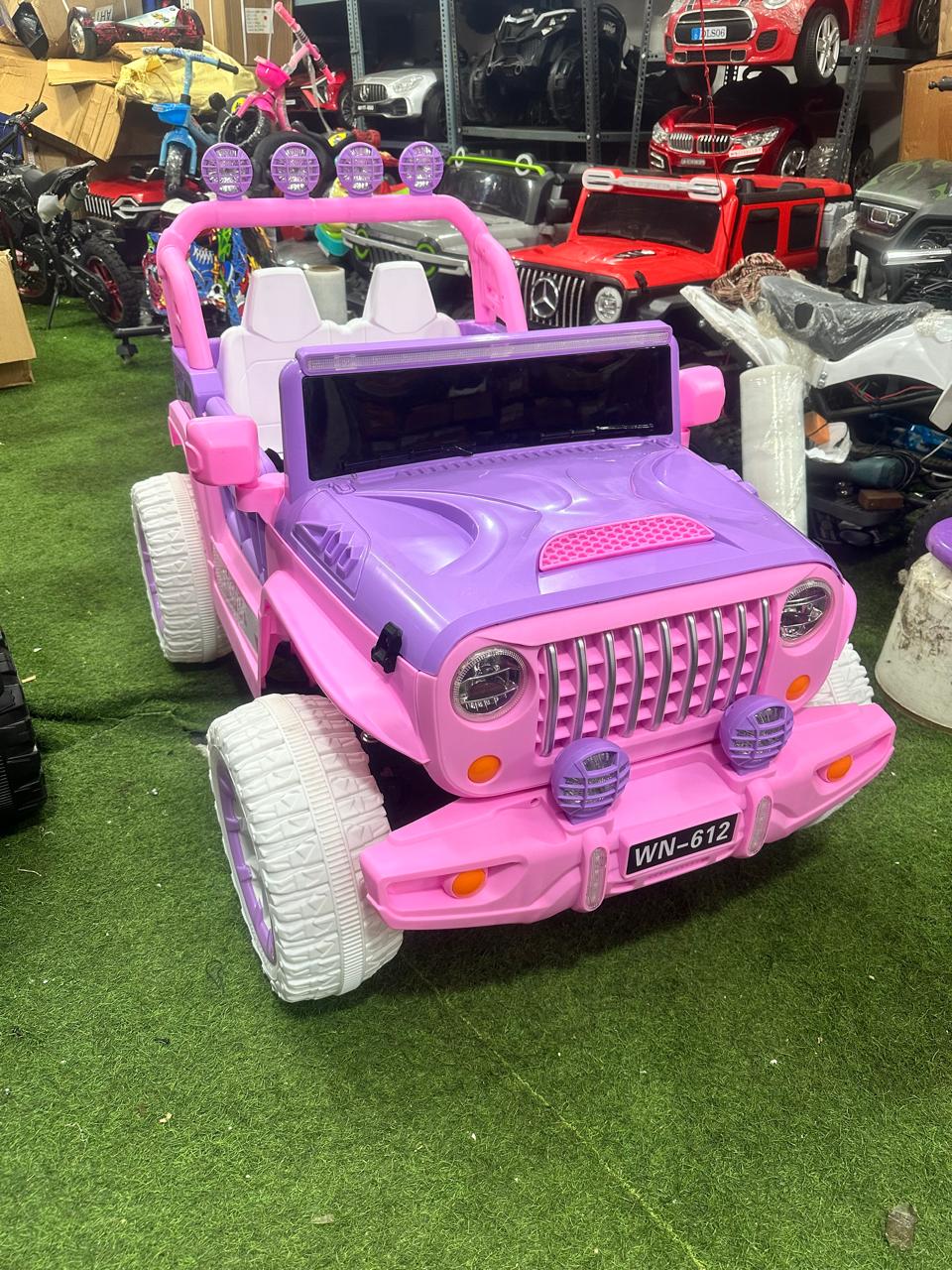 pink jeep 24v 4 by 4 ride on car with bonut open wn502n b