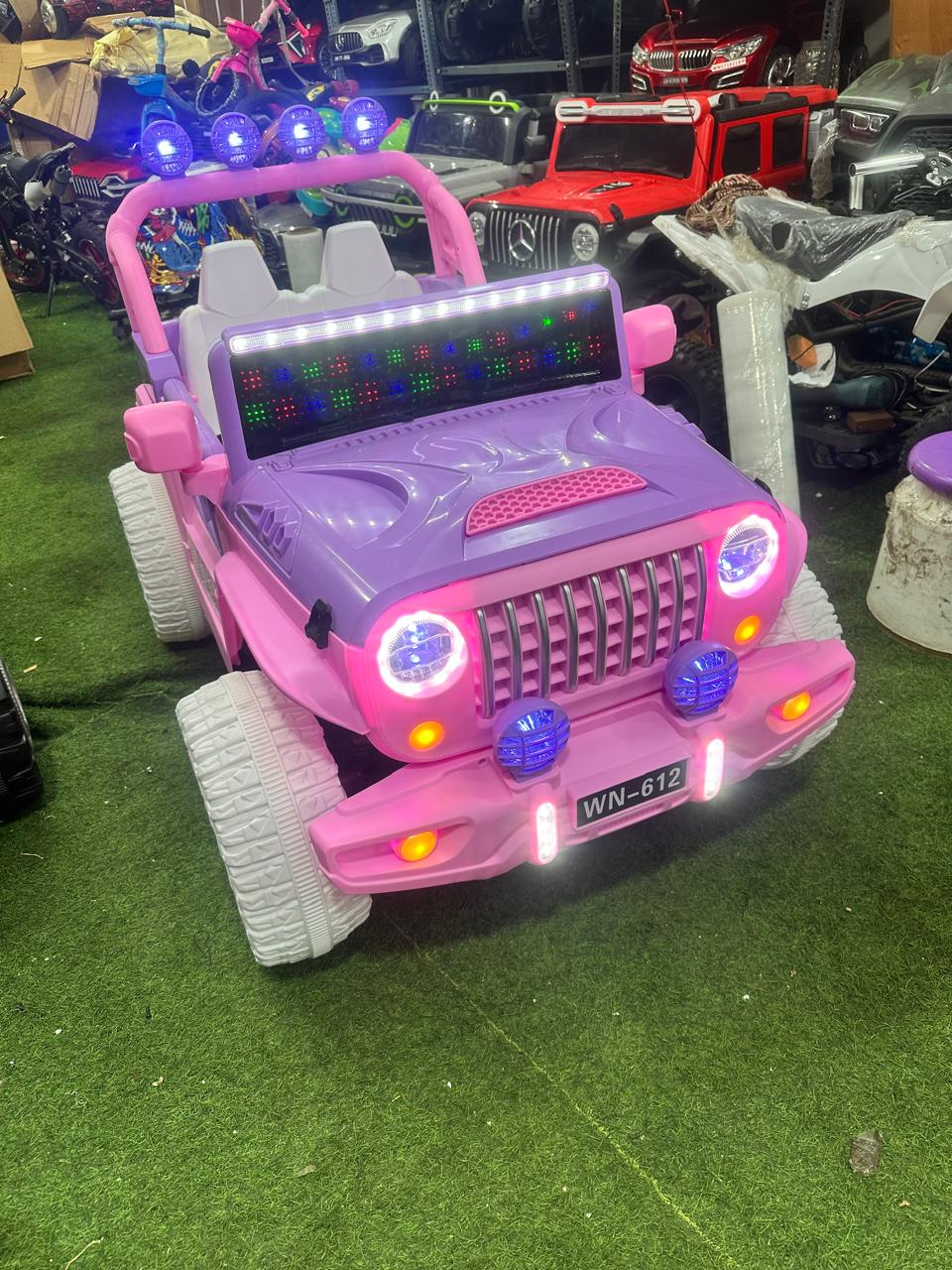 pink jeep 24v 4 by 4 ride on car with bonut open wn502n b