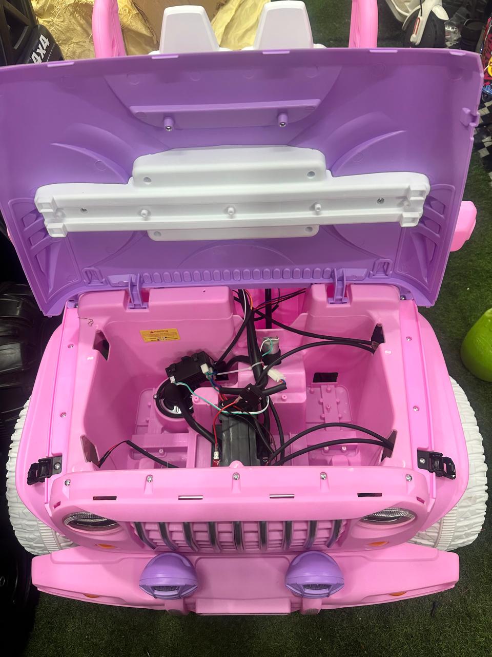 pink jeep 24v 4 by 4 ride on car with bonut open wn502n b