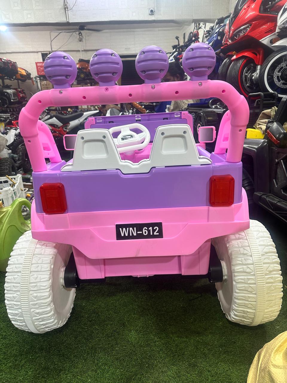 pink jeep 24v 4 by 4 ride on car with bonut open wn502n b