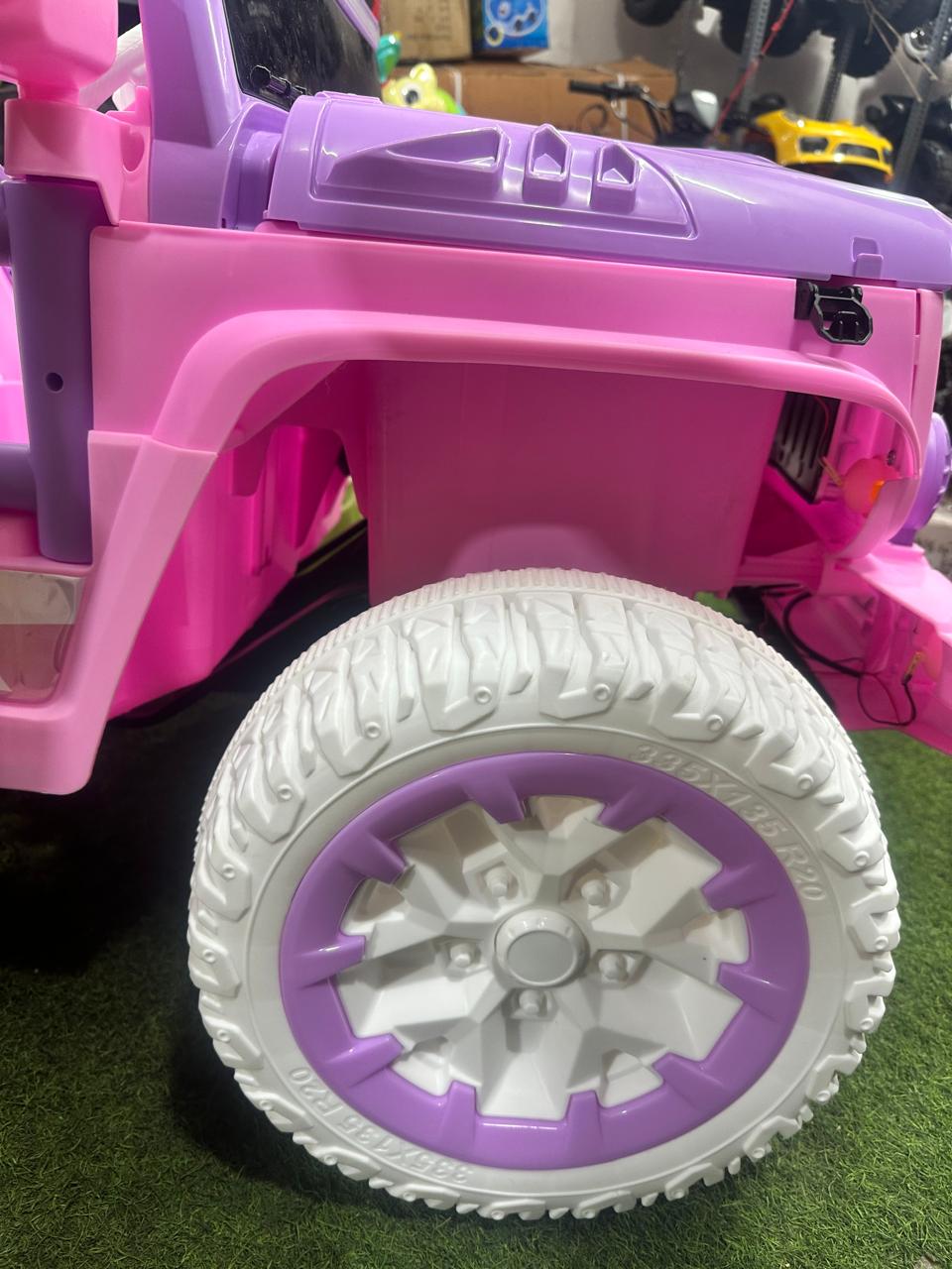 pink jeep 24v 4 by 4 ride on car with bonut open wn502n b