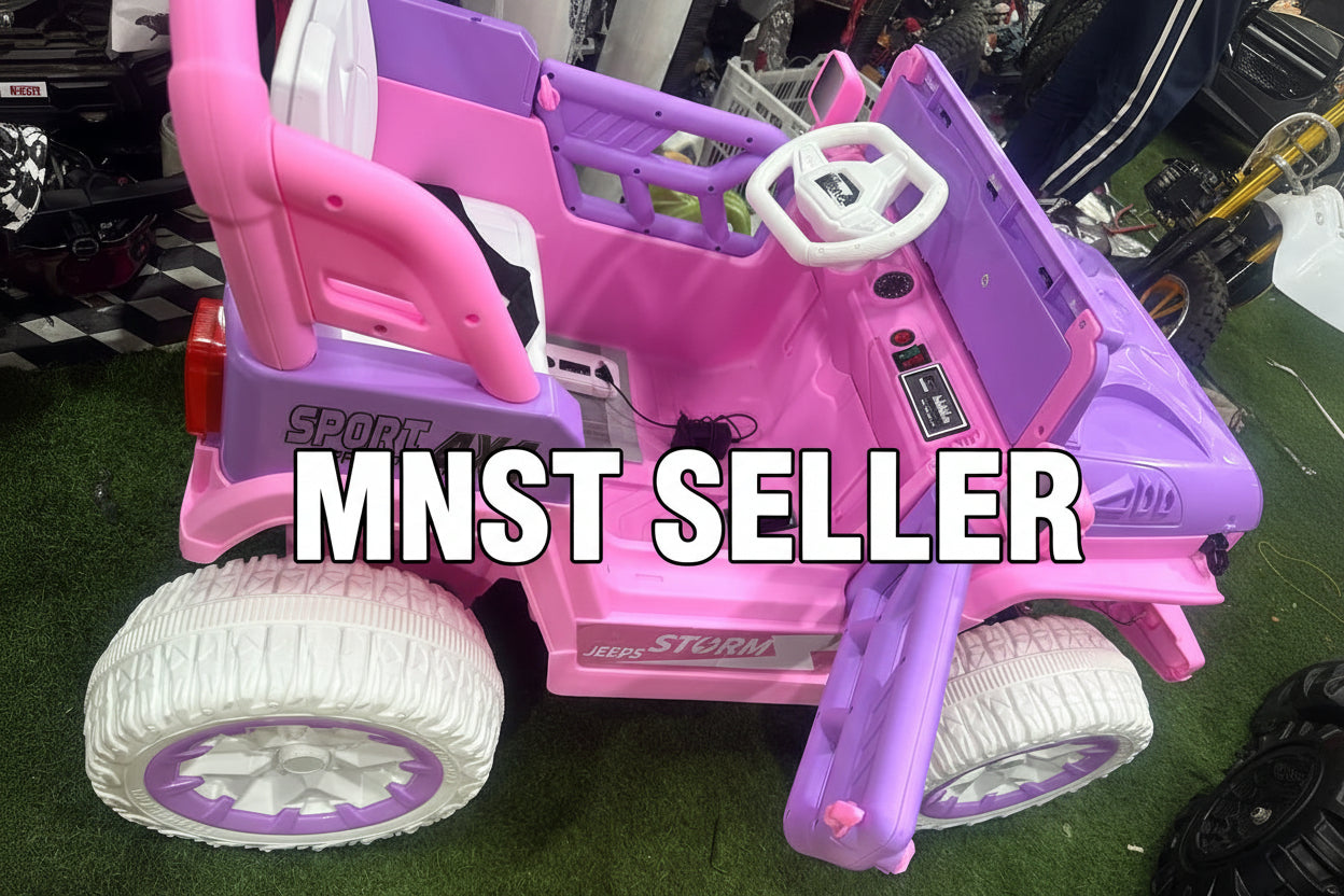 pink jeep 24v 4 by 4 ride on car with bonut open wn502n b