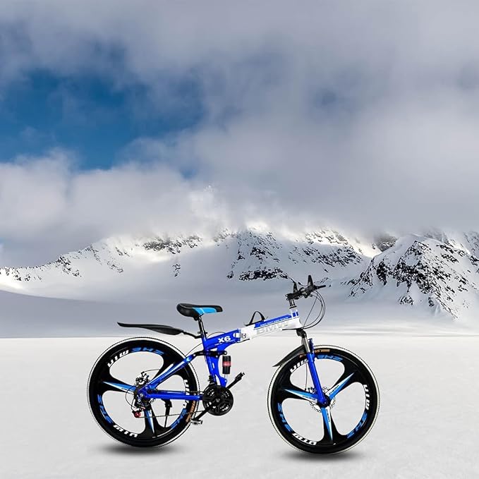 folding mac wheel cycle blue white 3s mnstseller 26 inch 21s front and back shockup disk break