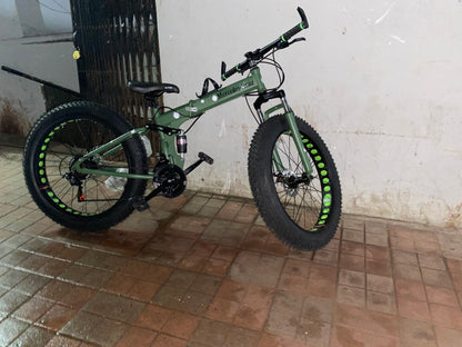 Fat tyre foldable cycle 21 gear front and back shockup ddb