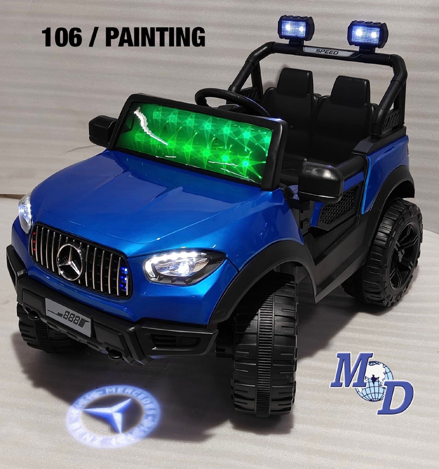 21 106 j888 jeep 4 by 4 red black blue grey