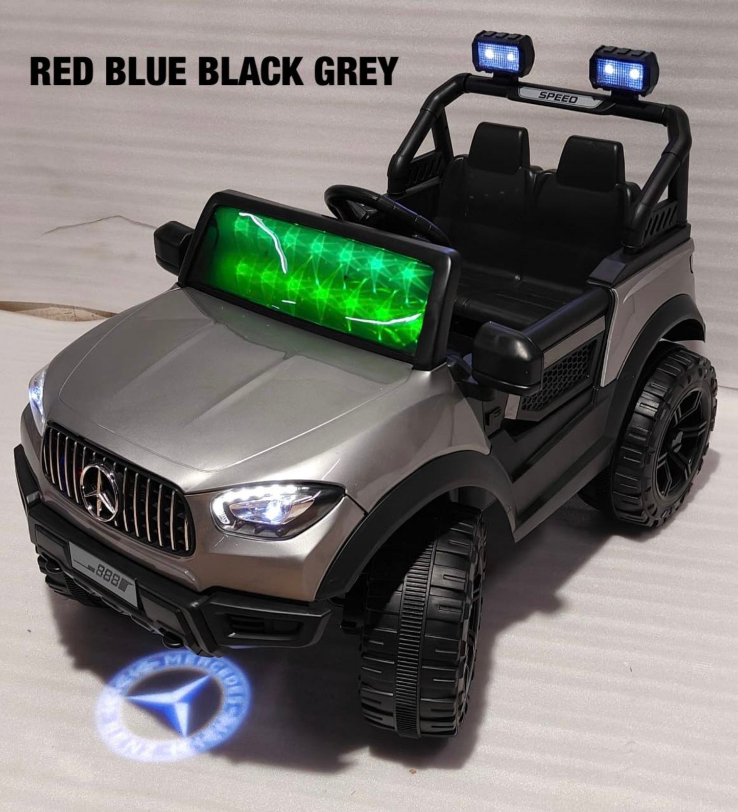 21 106 j888 jeep 4 by 4 red black blue grey