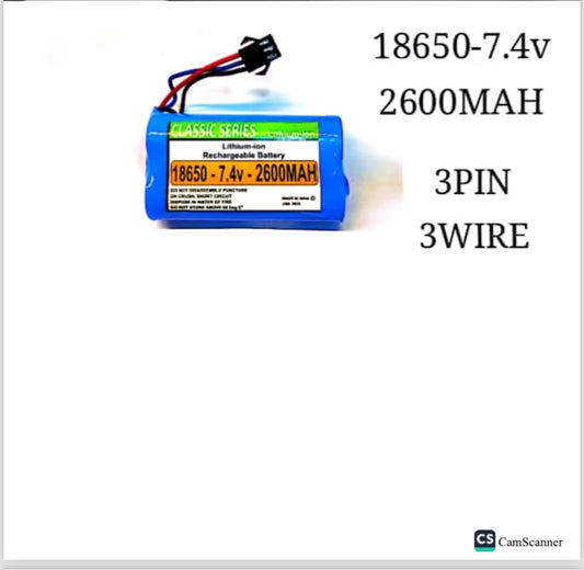 Lithium- ion Battery  18650-7.4V.  2600MAH  3wire ——Mnstseller