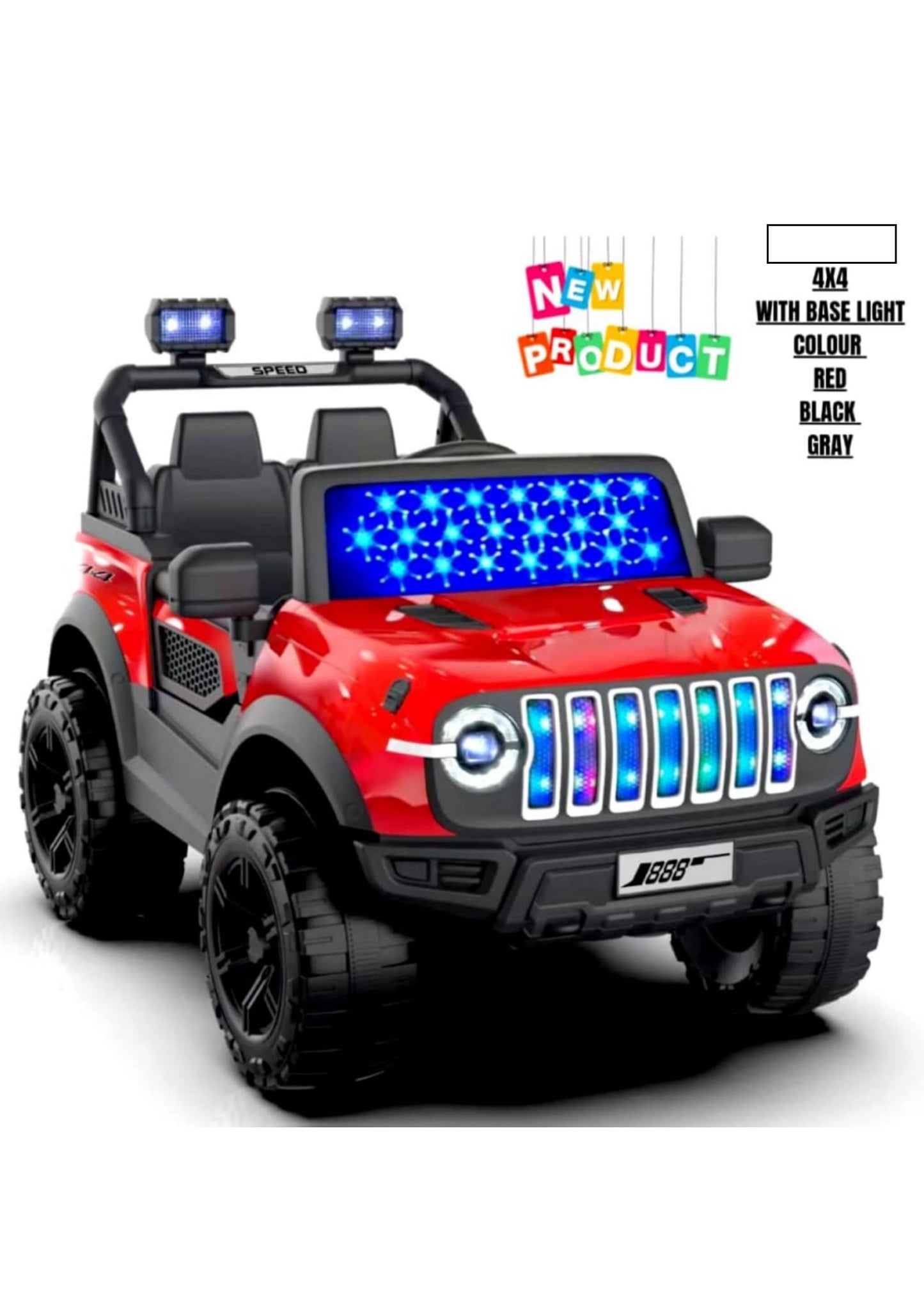 21 108 jeep j888 thar 4 by 4 red black grey