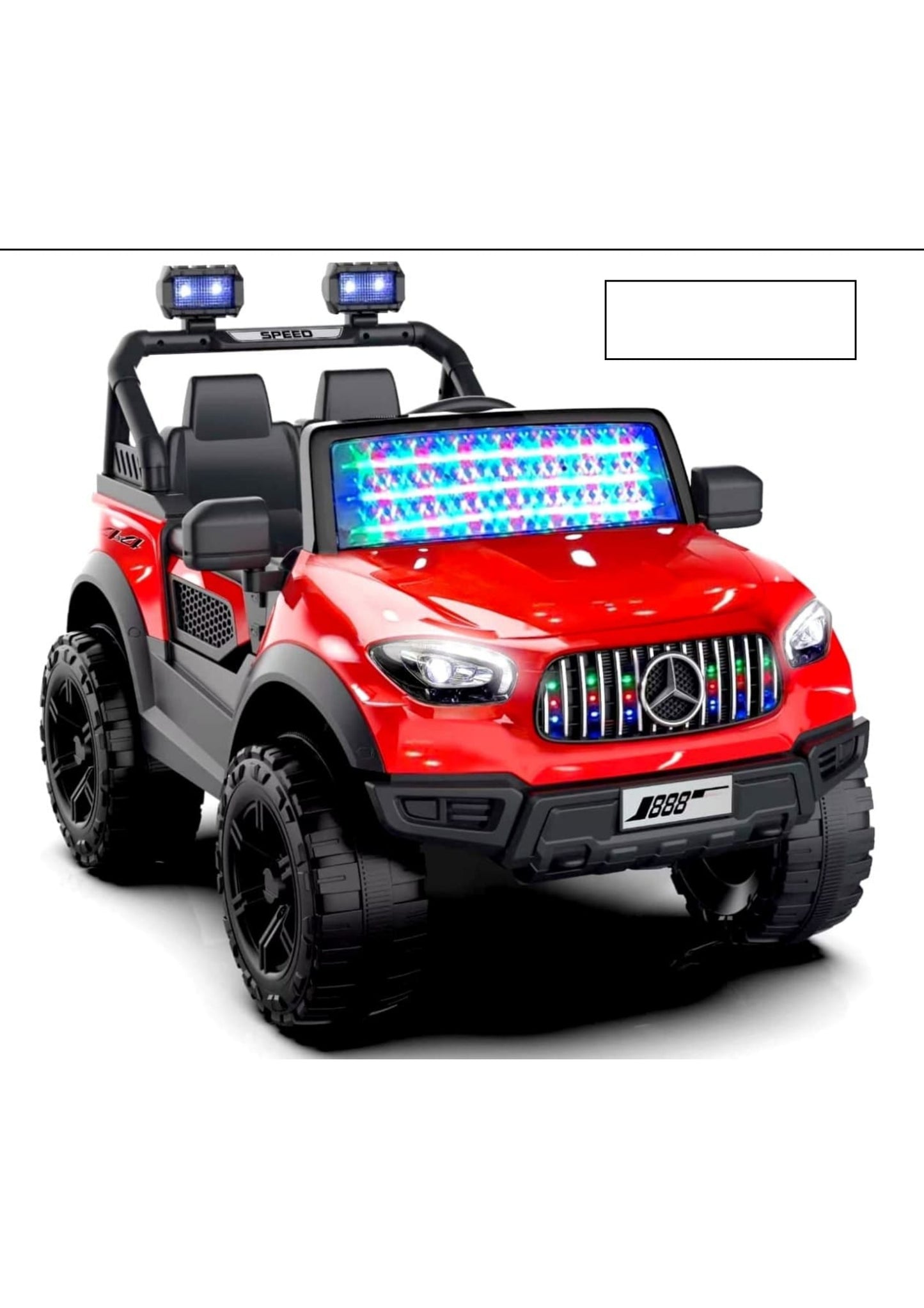 21 106 j888 jeep 4 by 4 red black blue grey