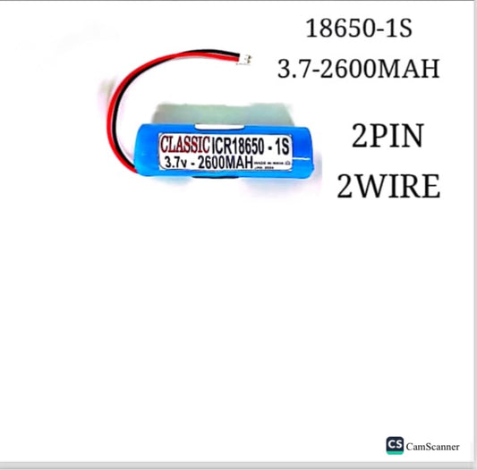 Lithium-ion battery rechargeable 3.7 v 2600 mah