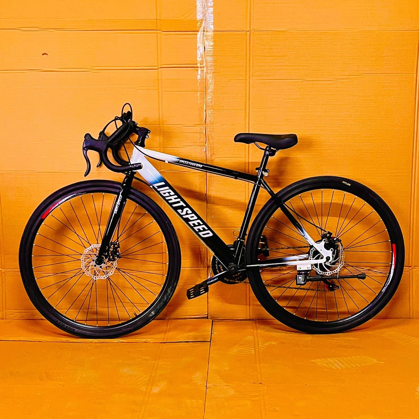 Road bike cycle 21 gear dual disk break band handle