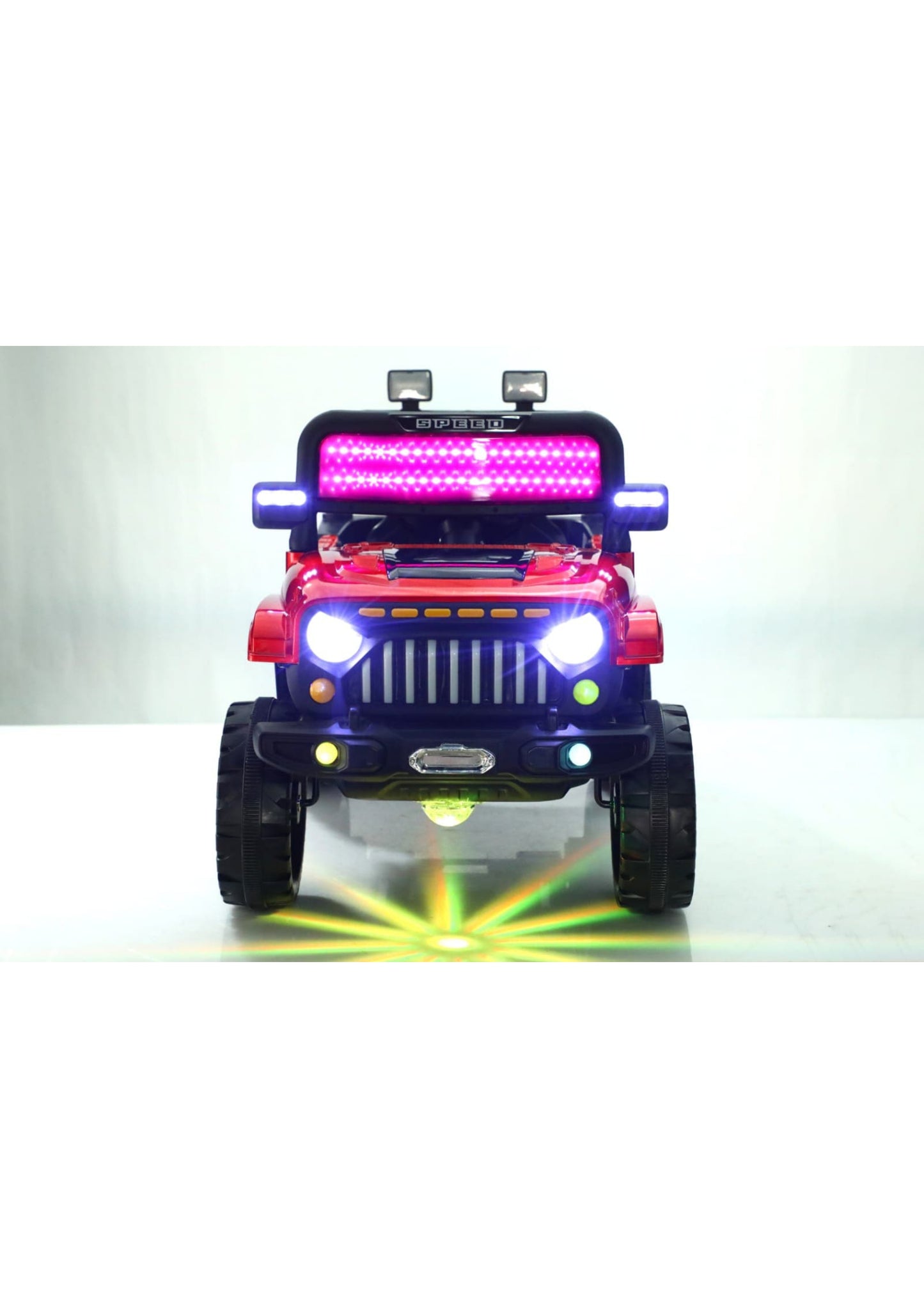 bh 528 jeep 4 by 4 red black blue grey