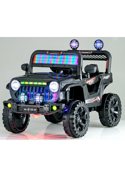 618 jeep 4 by 4 red black blue grey