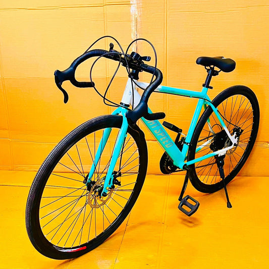 Road bike cycle 21 gear dual disk break band handle