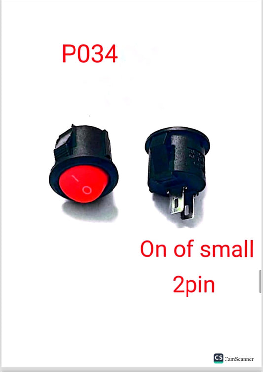 P034. On-off switch small 2 pin