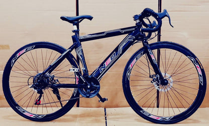 Neo road bike mnstseller with 21 gear dual disk break triple wall rim cycle