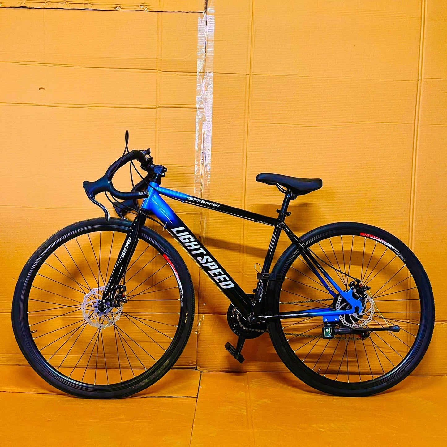 Road bike cycle 21 gear dual disk break band handle