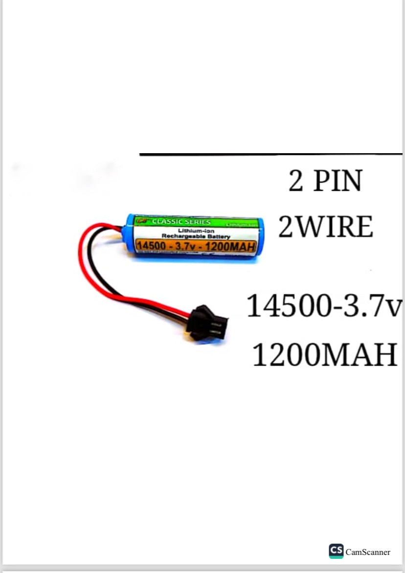 Lithium-ion rechargeable battery 14500 3.7v 1200mah