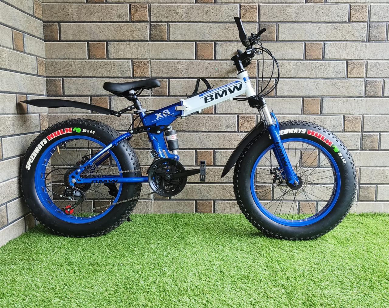 fat tyre 20 by 4 inch cycle foldable 21 gear dual disk break front and back shockup