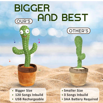 Toys Talking Cactus For Kids Dancing Cactus Toys Can Sing Wriggle & Singing Recording Repeat What You Say Funny Education Toys Playing Home Decor Items For Kids,Green