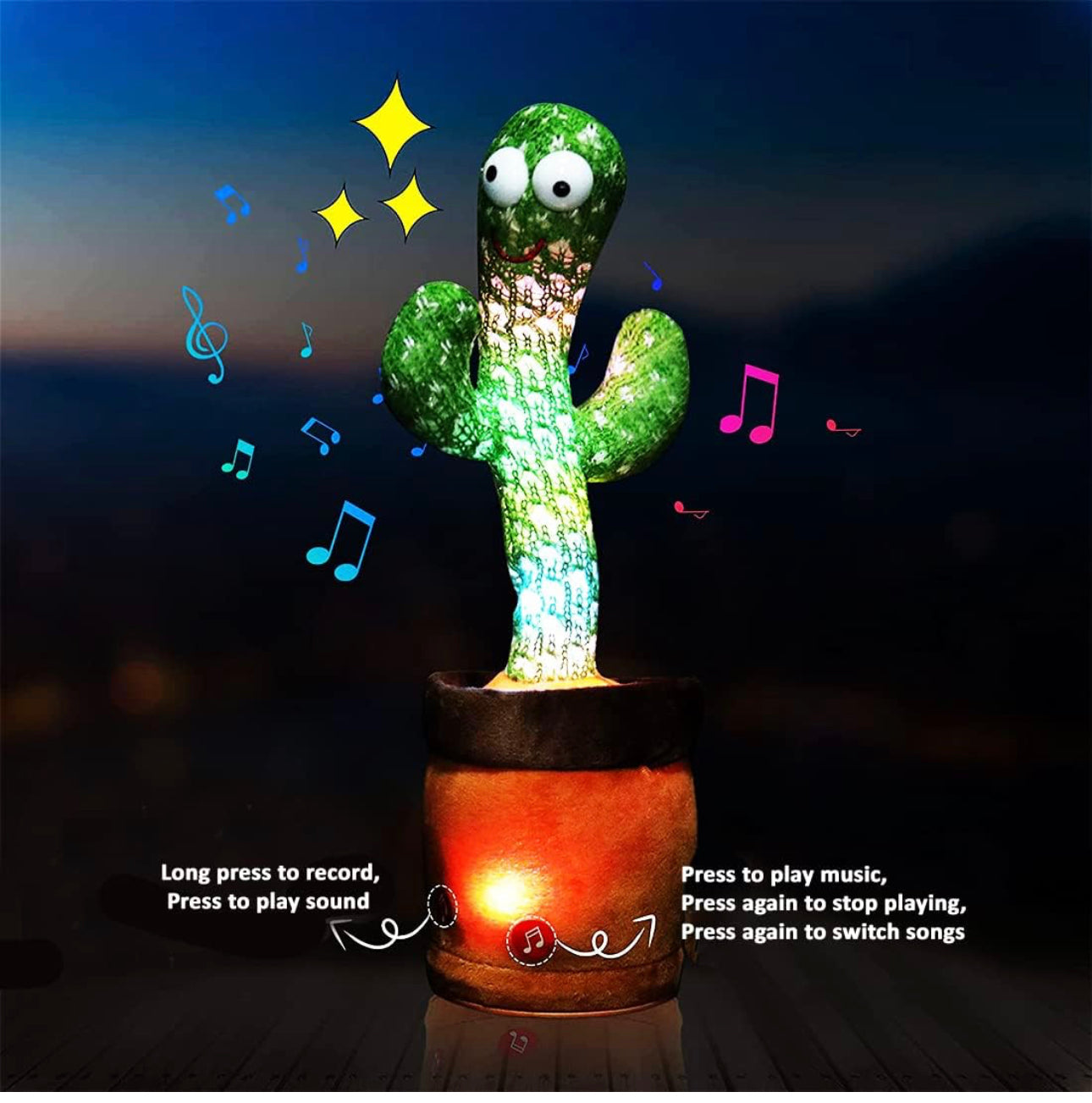 Toys Talking Cactus For Kids Dancing Cactus Toys Can Sing Wriggle & Singing Recording Repeat What You Say Funny Education Toys Playing Home Decor Items For Kids,Green