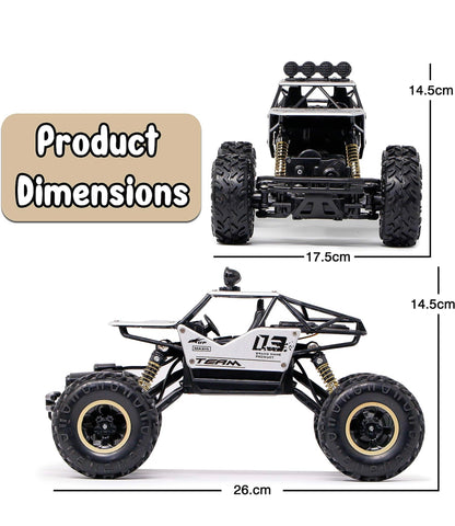 RC Remote Control Rock Crawler Four Wheel Drive 1:12 Metal Alloy Body Remote Control Rock Climber High Speed Monster Racing Car