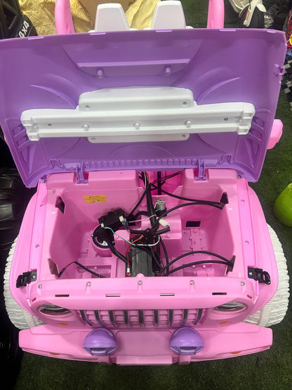 pink jeep 24v 4 by 4 ride on car with bonut open wn502n b