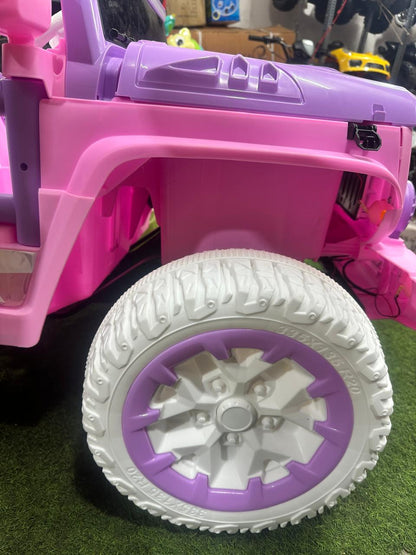 pink jeep 24v 4 by 4 ride on car with bonut open wn502n b