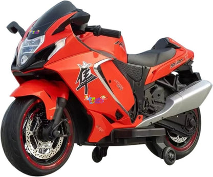 Big Hayabusa bike kids 24v replice of hayabusa pkq 1988 bike importaed with leather seat