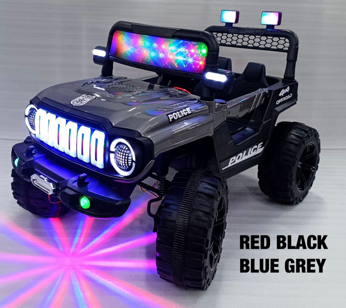 bh 908 jeep blue 4 by 4 blue green black red grey