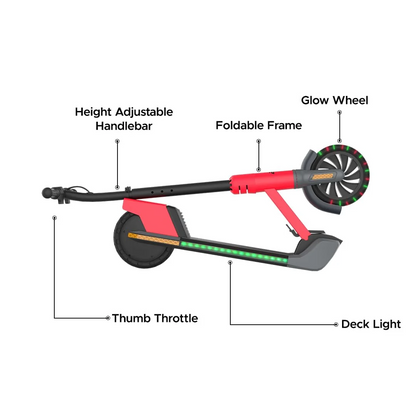 EMotorad Formula Fun Lil E Junior Ride on electrcic Scooter  range upto 8 km per charge- red Blue