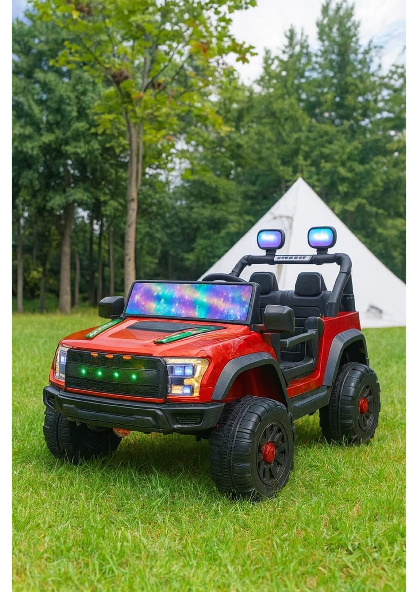 hf 901 p jeep 4 by 4 red black blue