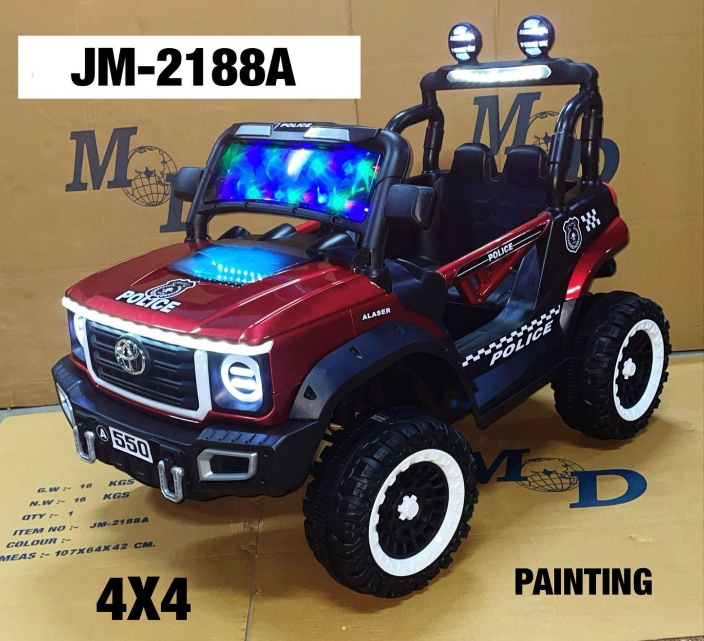 jm2188a 550 tyre light toyota 4 by 4 red black