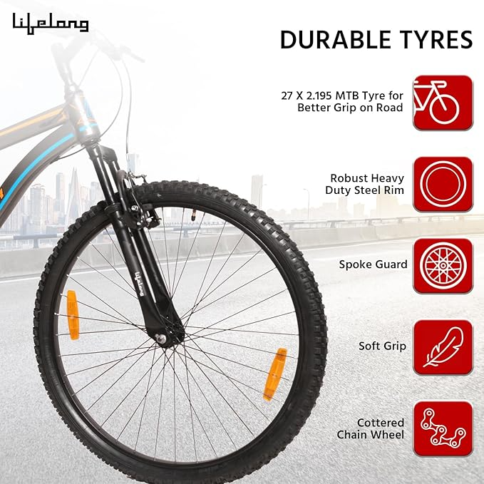 lifelong conqueror 27.5  gear 7 power break frotn shockup mtb